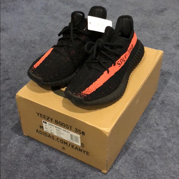 red stripe yeezy legit check